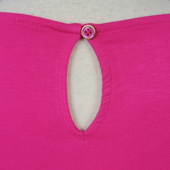 Talbots Pink Lace Embroidered Sun Pattern Trim Knit Shell Top Sz 2x Plus NEW - Picture 5 of 14